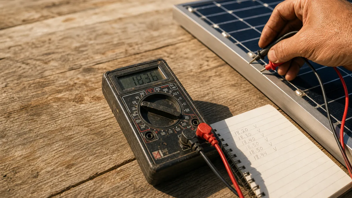 Comment tester un panneau solaire avec un multimètre : guide