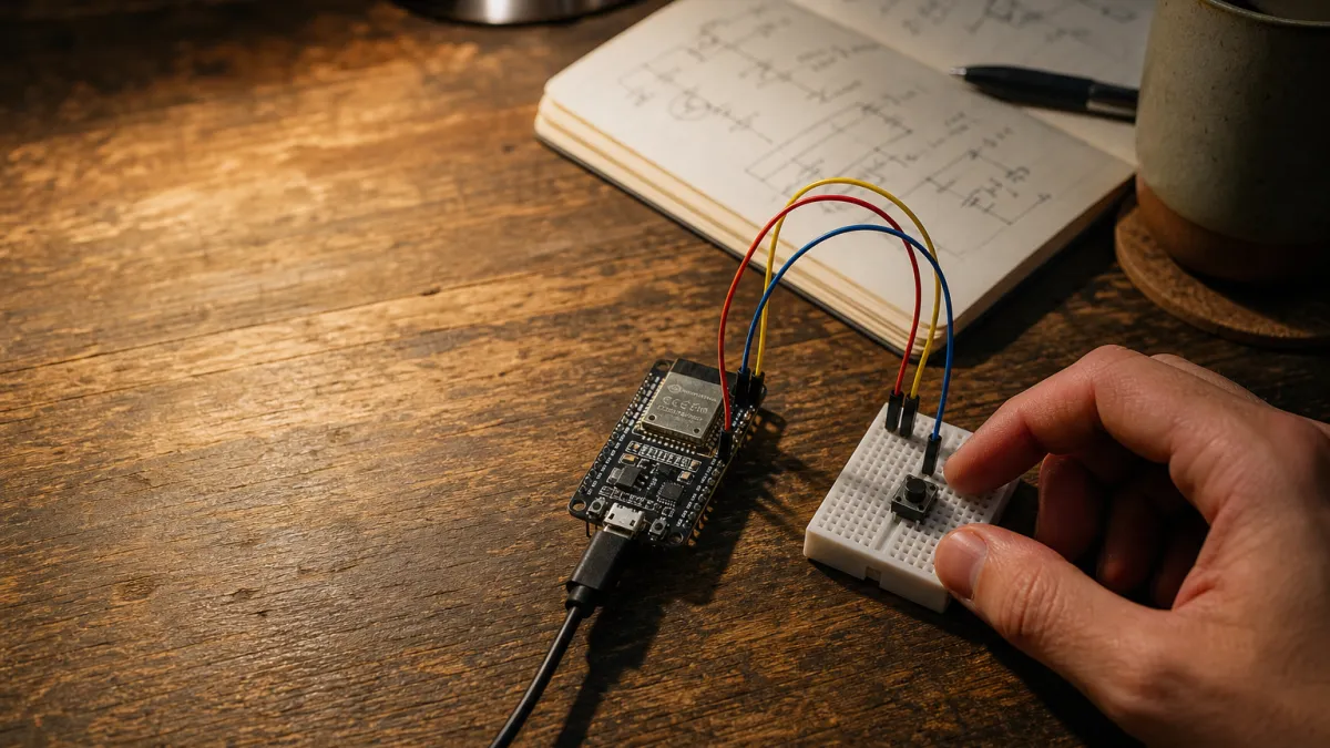 Bouton poussoir ESP32 : guide de câblage et programmation